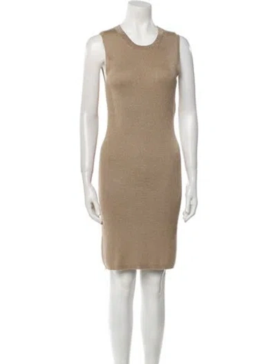 Pre-owned Dior Cashmere Knee-length Dress In Neutral