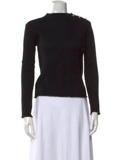 Pre-owned Dior Cashmere Mock Neck Sweater In Black