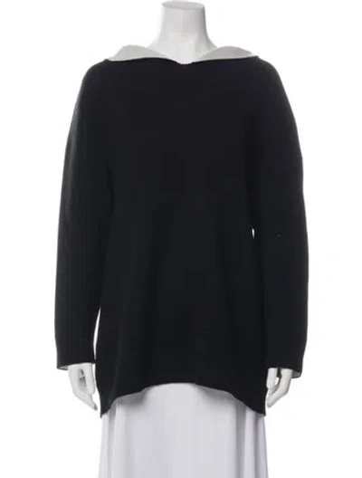 Pre-owned Dior Cashmere Off-the-shoulder Sweatshirt In Black