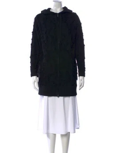 Pre-owned Dior Cashmere Open Front Sweater In Blue