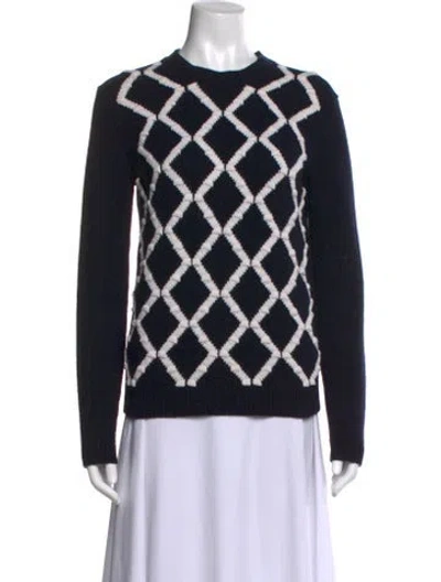 Pre-owned Dior Cashmere Patterned Sweater In Black