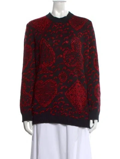 Pre-owned Dior Cashmere Patterned Sweater In Black
