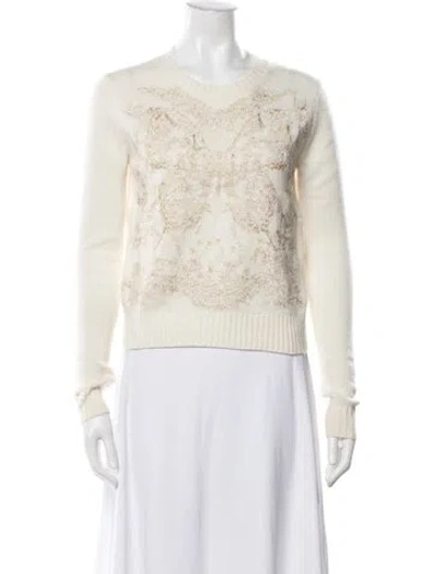Pre-owned Dior Cashmere Patterned Sweater In Neutrals