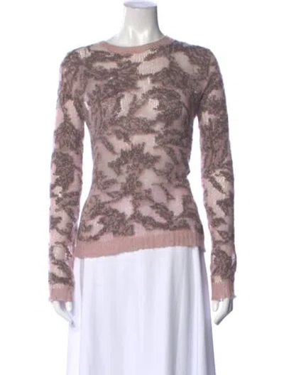 Pre-owned Dior Cashmere Patterned Sweater In Purple