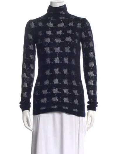 Pre-owned Dior Cashmere Patterned Sweater W/ Tags In Blue