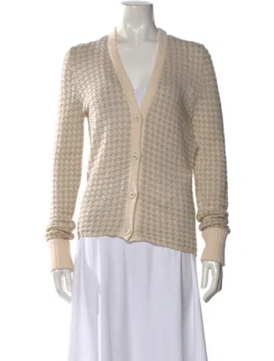 Pre-owned Dior Cashmere Patterned Sweater W/ Tags In Neutral