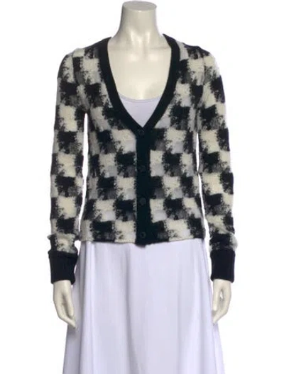 Pre-owned Dior Cashmere Plaid Print Sweater In Multi