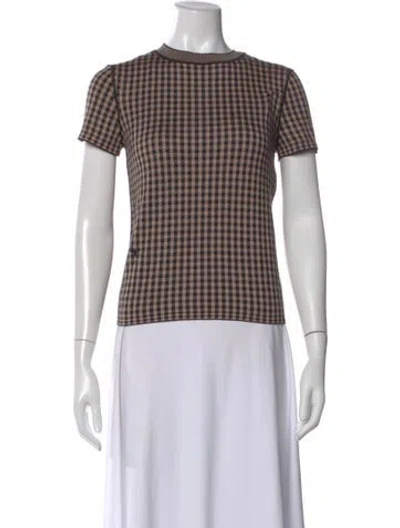 Pre-owned Dior Cashmere Plaid Print Sweater W/ Tags In Brown