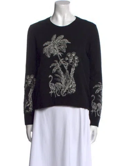 Pre-owned Dior Cashmere Printed Sweater In Black