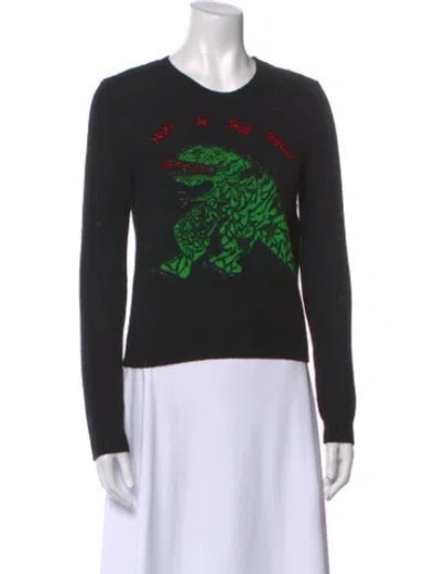 Pre-owned Dior Cashmere Printed Sweater In Black