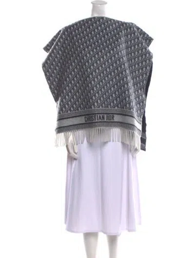 Pre-owned Dior Cashmere Printed Sweater In Blue