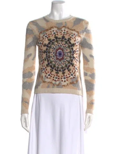 Pre-owned Dior Cashmere Printed Sweater In Gray