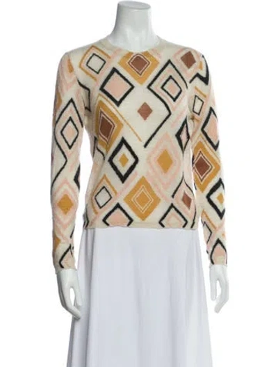 Pre-owned Dior Cashmere Printed Sweater In Neutral