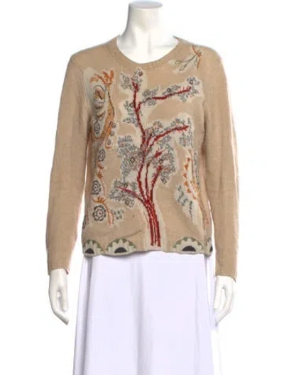 Pre-owned Dior Cashmere Printed Sweater In Neutral