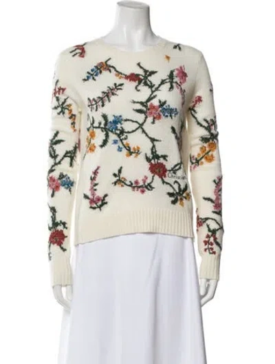 Pre-owned Dior Cashmere Printed Sweater In Neutral
