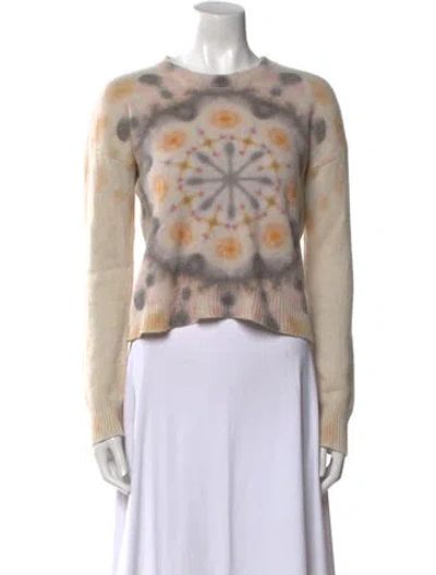 Pre-owned Dior Cashmere Printed Sweater In Neutral