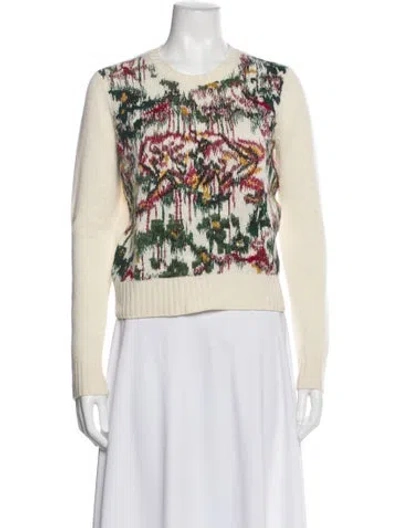 Pre-owned Dior Cashmere Printed Sweater In Neutral