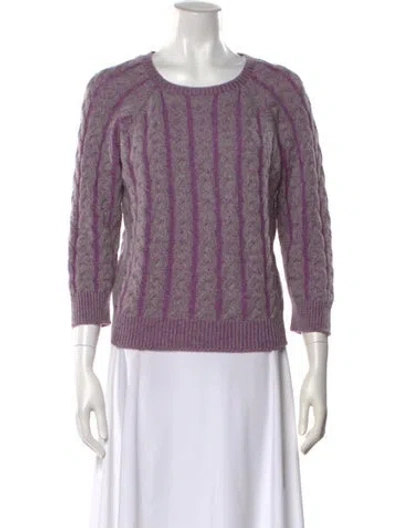 Pre-owned Dior Cashmere Printed Sweater In Purple