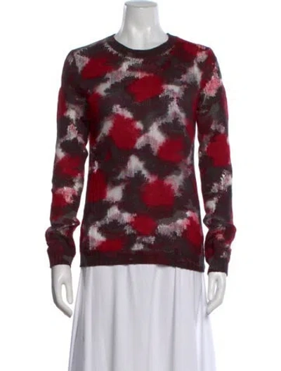 Pre-owned Dior Cashmere Printed Sweater In Red