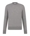 Dior Cashmere Round Neck Sweater In Gray