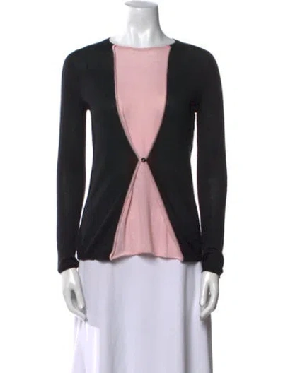 Pre-owned Dior Cashmere Scoop Neck Sweater In Black