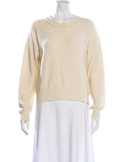 Pre-owned Dior Cashmere Scoop Neck Sweater In Neutral