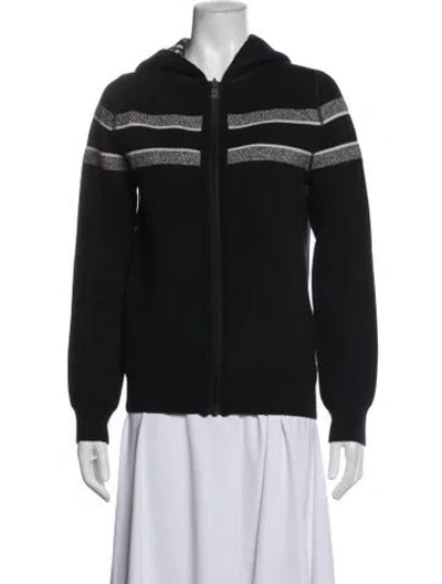 Pre-owned Dior Cashmere Striped Jacket In Black