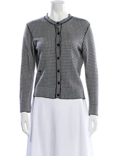 Pre-owned Dior Cashmere Striped Sweater In Black