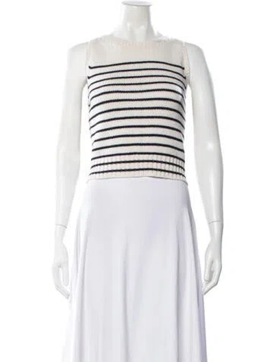 Pre-owned Dior Cashmere Striped Sweater In Neutrals