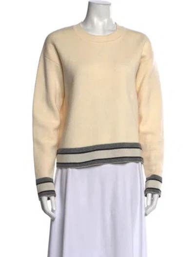 Pre-owned Dior Cashmere Striped Sweater In Neutrals