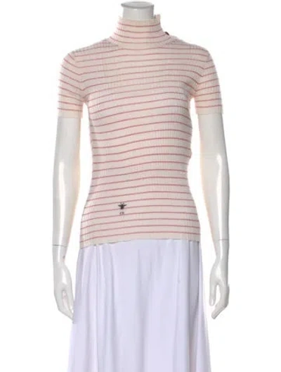 Pre-owned Dior Cashmere Striped Top In Neutral