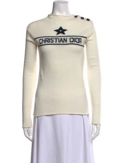 Pre-owned Dior Cashmere Sweater In Neutrals