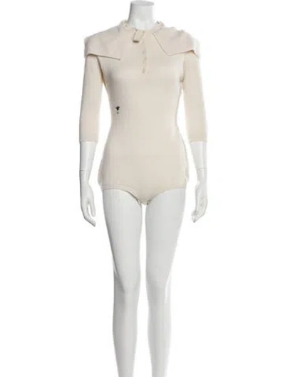 Pre-owned Dior Cashmere Sweater In White