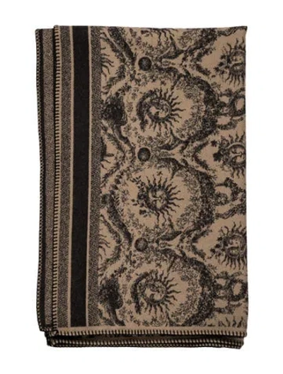 Pre-owned Dior Cashmere Throw Blanket In Brown