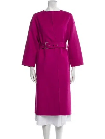 Pre-owned Dior Cashmere Trench Coat In Pink