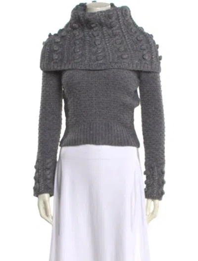 Pre-owned Dior Cashmere Turtleneck Sweater In Gray