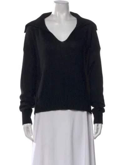 Pre-owned Dior Cashmere V-neck Sweater In Black
