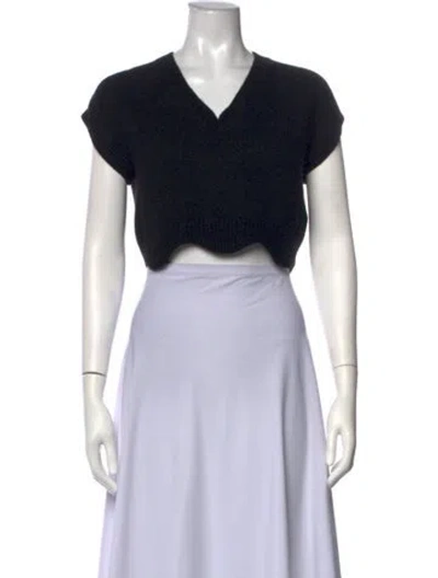 Pre-owned Dior Cashmere V-neck Sweater In Black