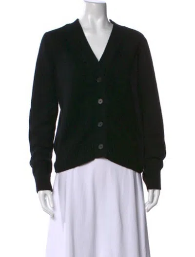 Pre-owned Dior Cashmere V-neck Sweater In Black