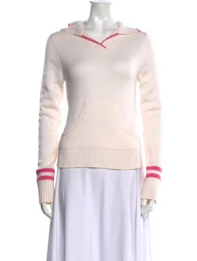 Pre-owned Dior Cashmere V-neck Sweater W/ Tags In White