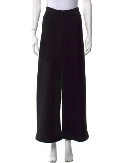 Pre-owned Dior Cashmere Wide Leg Pants In Black
