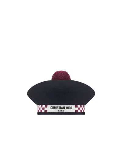 Dior Castle Wool Beret In Black