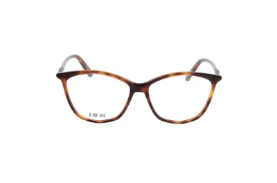 Dior Cat-eye Frame Glasses In Brown