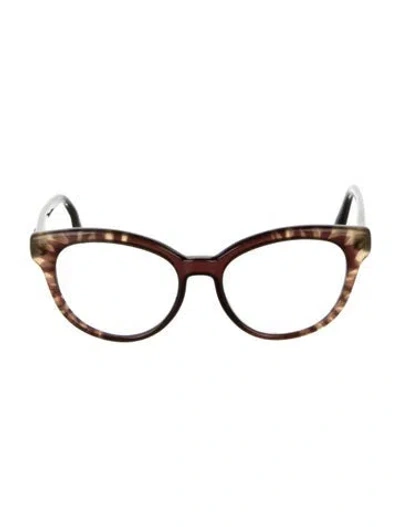 Pre-owned Dior Cat-eye Eyeglasses In Brown