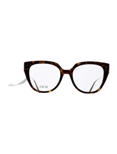 Pre-owned Dior Cat-eye Eyeglasses In Brown/gold
