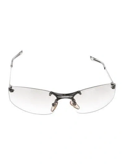 Pre-owned Dior Cat-eye Eyeglasses In Silver