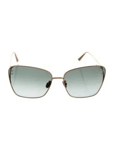 Pre-owned Dior Cat-eye Gradient Sunglasses In Gold