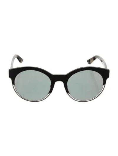 Pre-owned Dior Cat-eye Tinted Sunglasses In Black