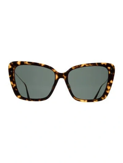 Pre-owned Dior Cat-eye Tinted Sunglasses In Brown