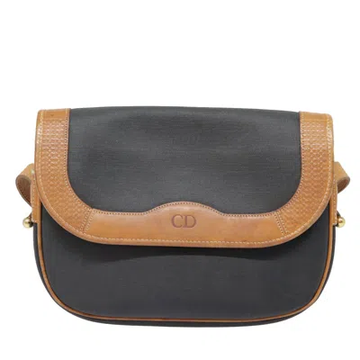 Pre-owned Dior Cd Black Canvas Shoulder Bag ()
